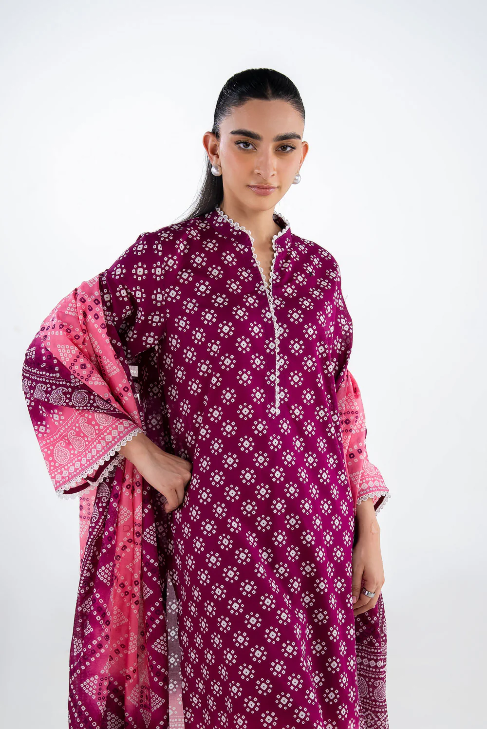 3PC Lawn Printed Suit - Image 4