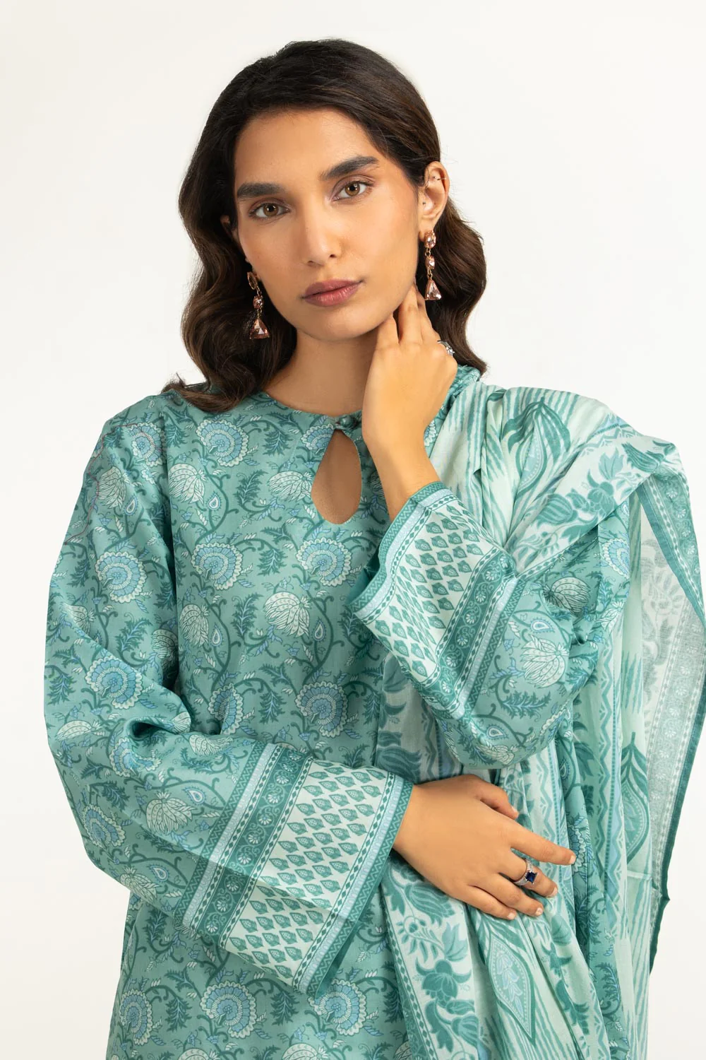 3PC Lawn Printed Suit - Image 4