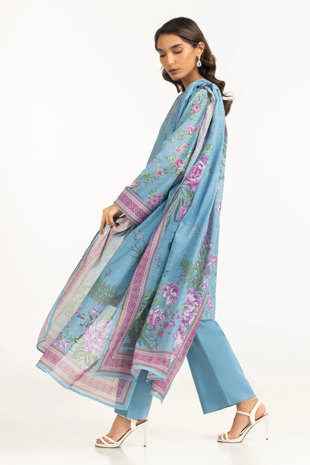 3PC Lawn Printed Suit - Image 3