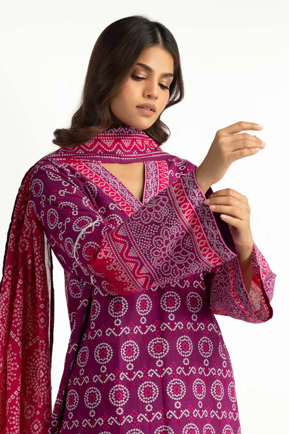 3PC Lawn Printed Suit - Image 5