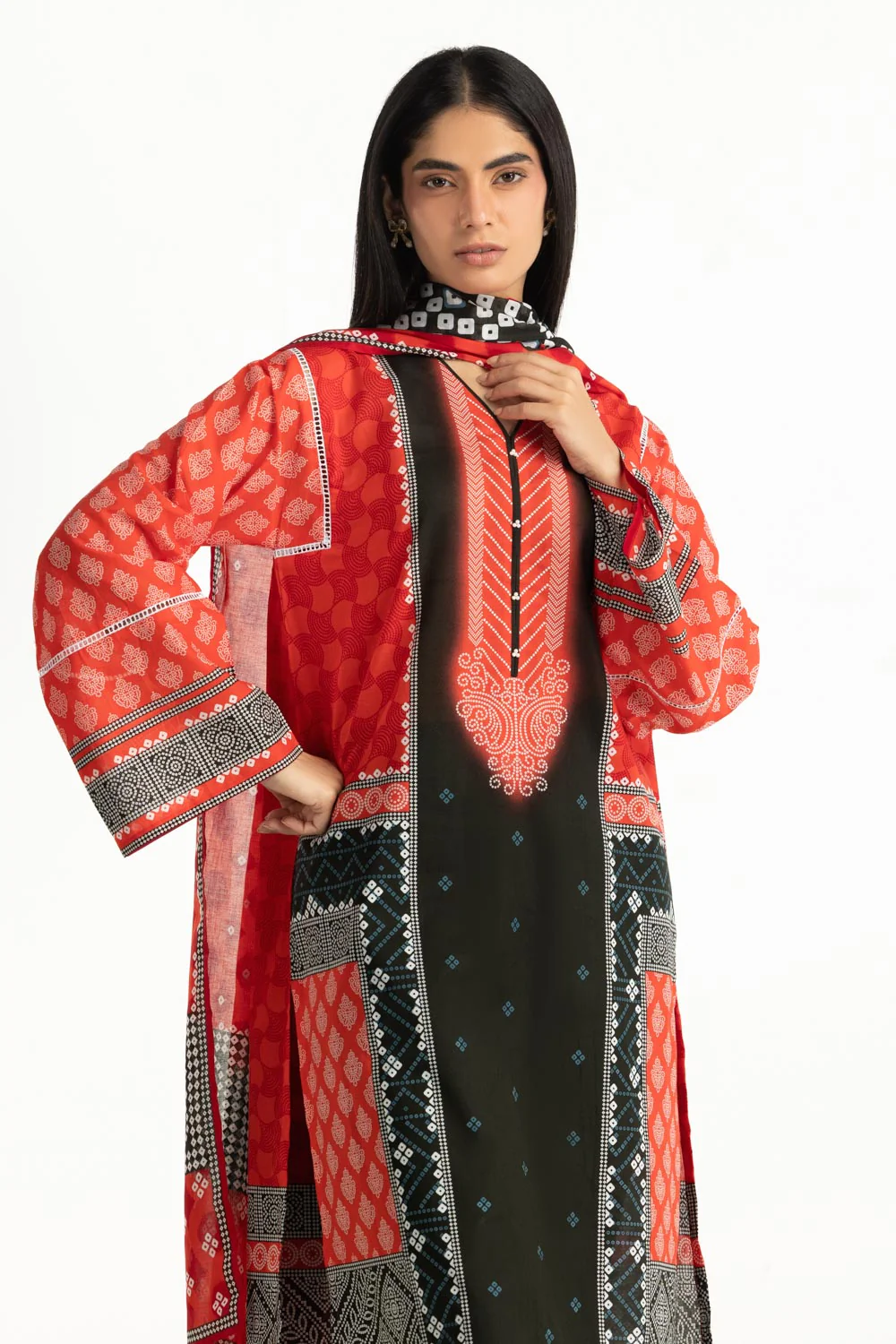 3PC Lawn Printed Suit - Image 4