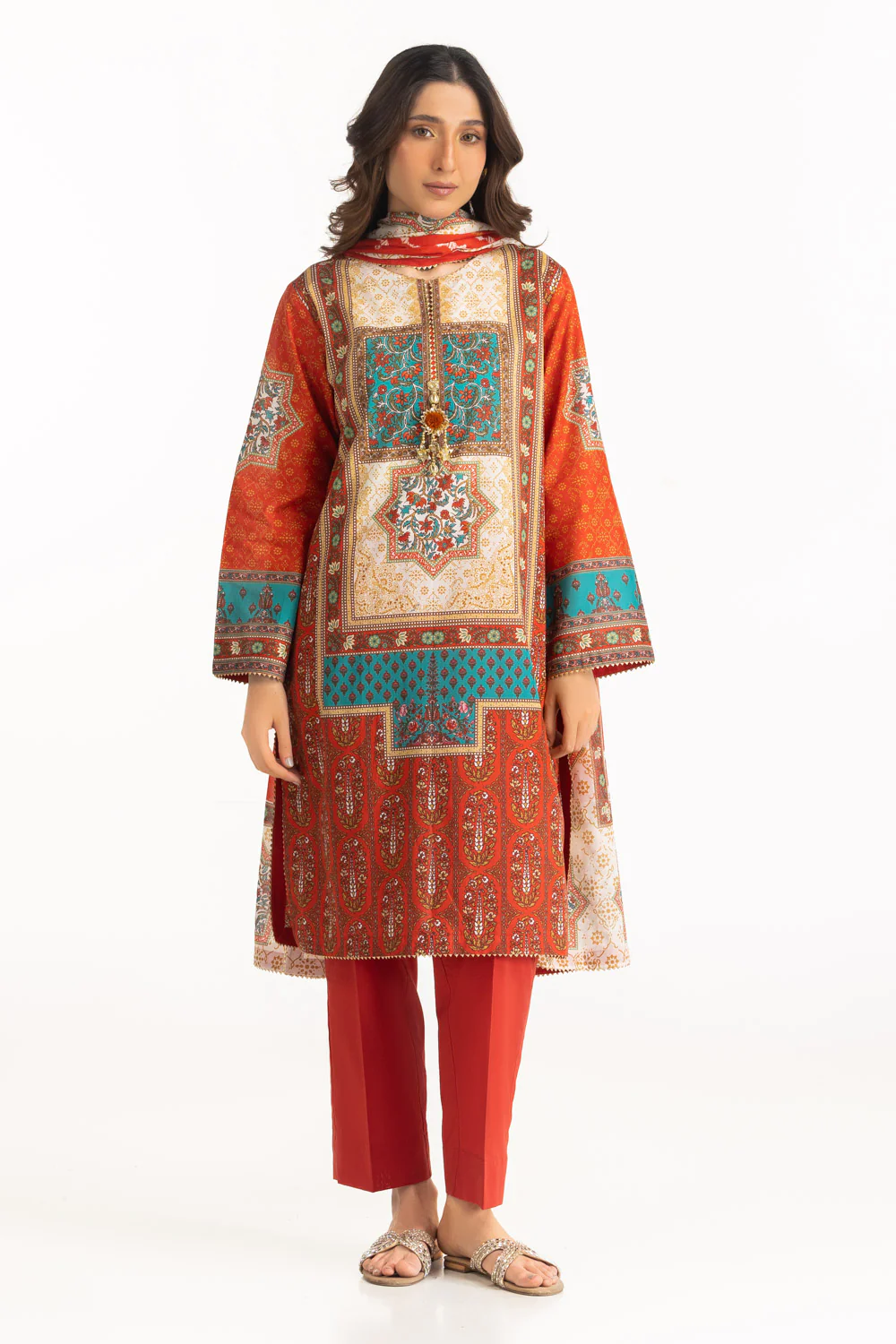 3PC Lawn Printed Suit - Image 3