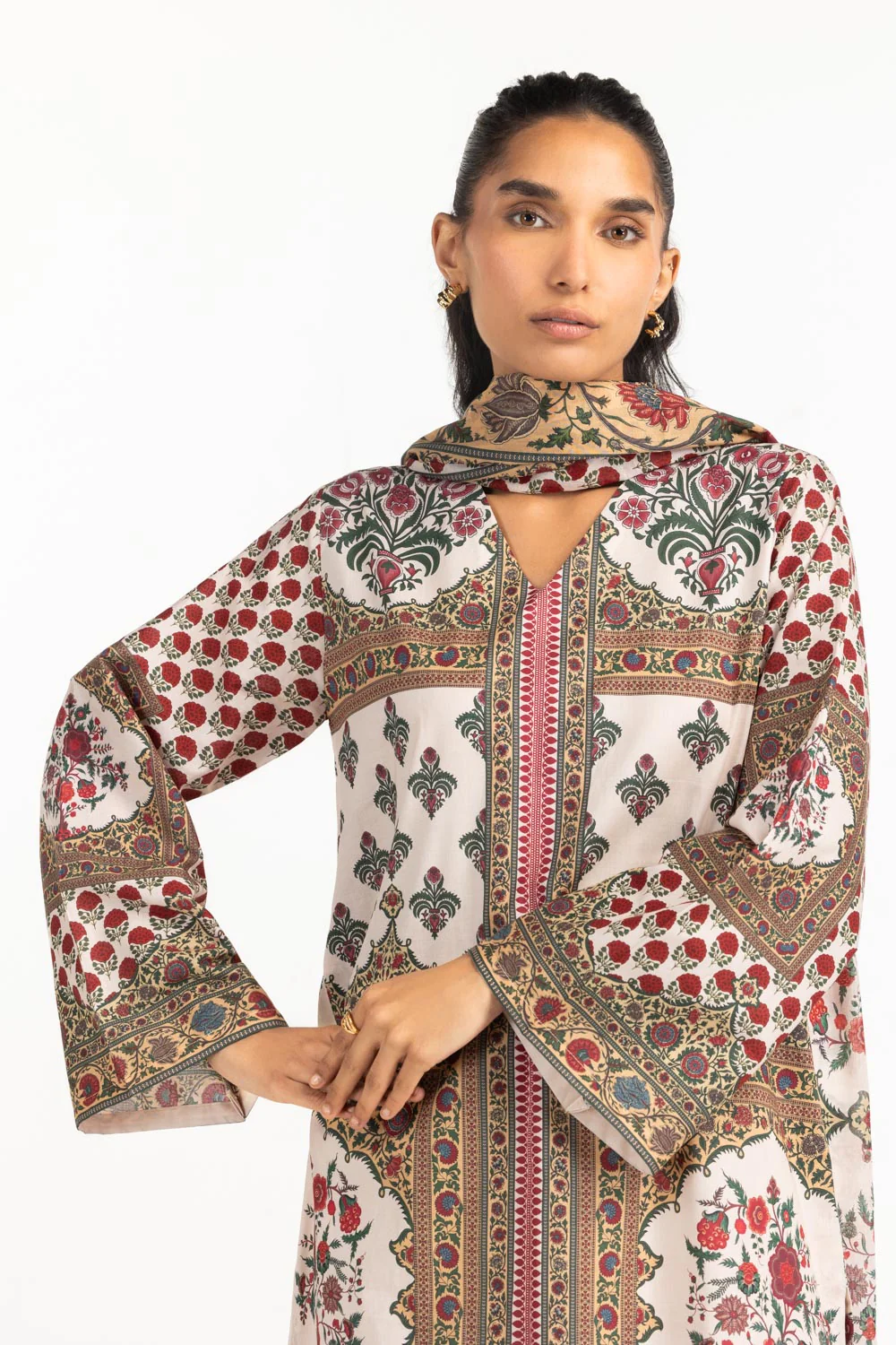 3PC Lawn Printed Suit - Image 6