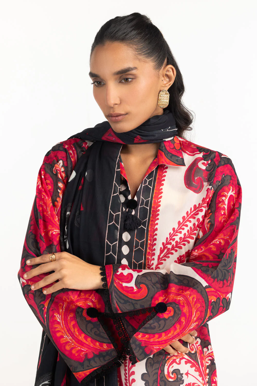 3PC Lawn Printed Suit - Image 4