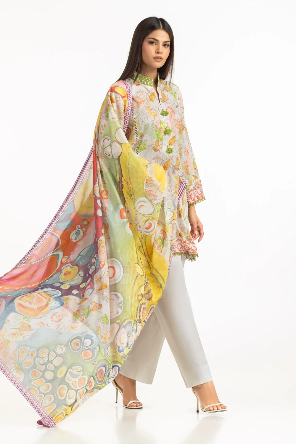 3PC Lawn Printed Suit - Image 5