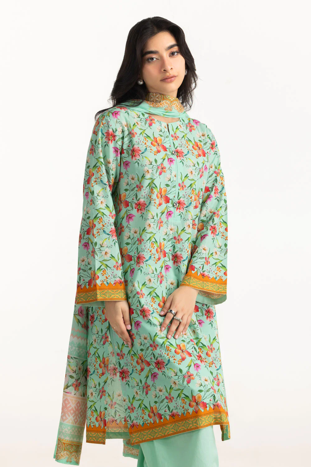 3PC Lawn Printed Suit - Image 3