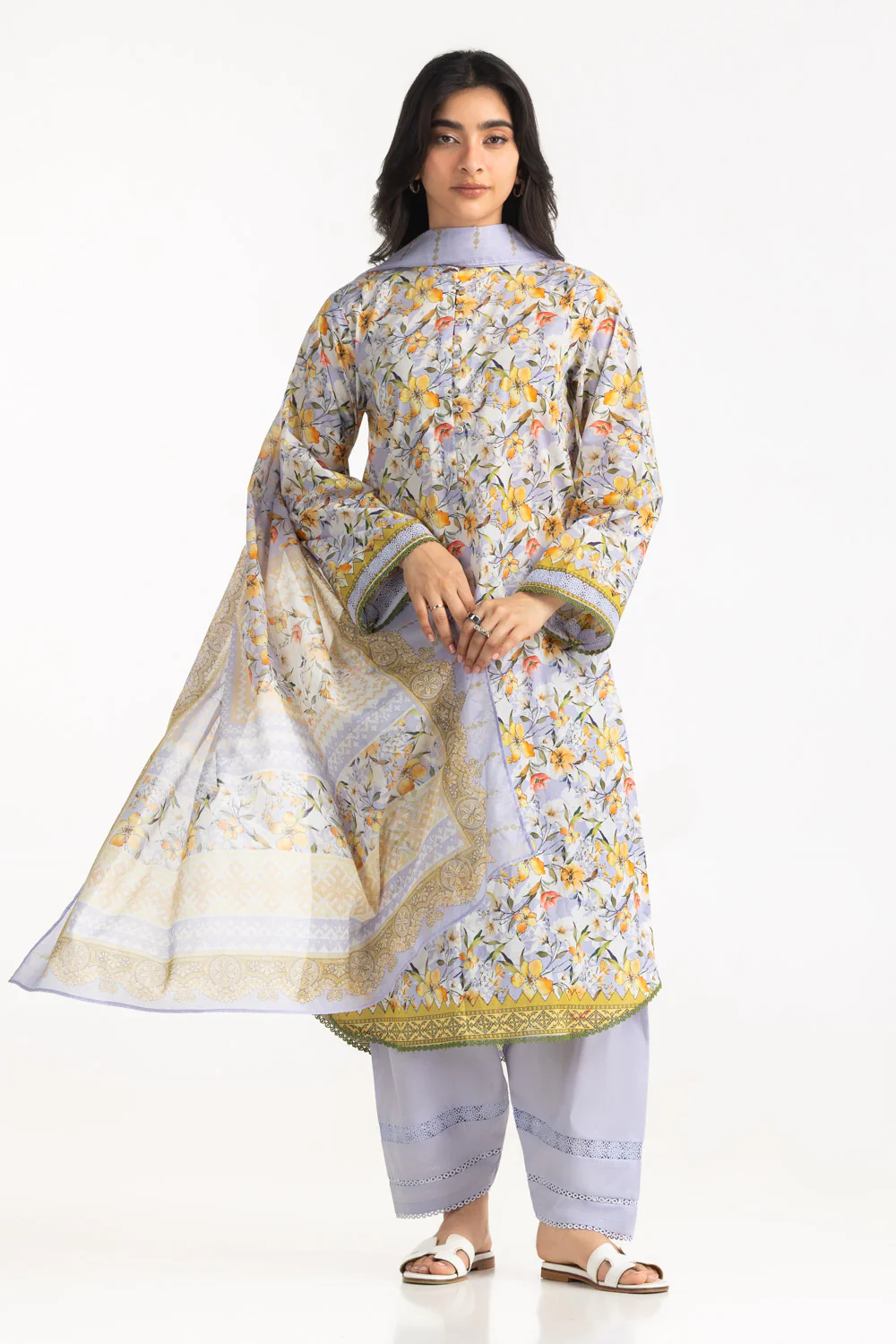 3PC Lawn Printed Suit - Image 3