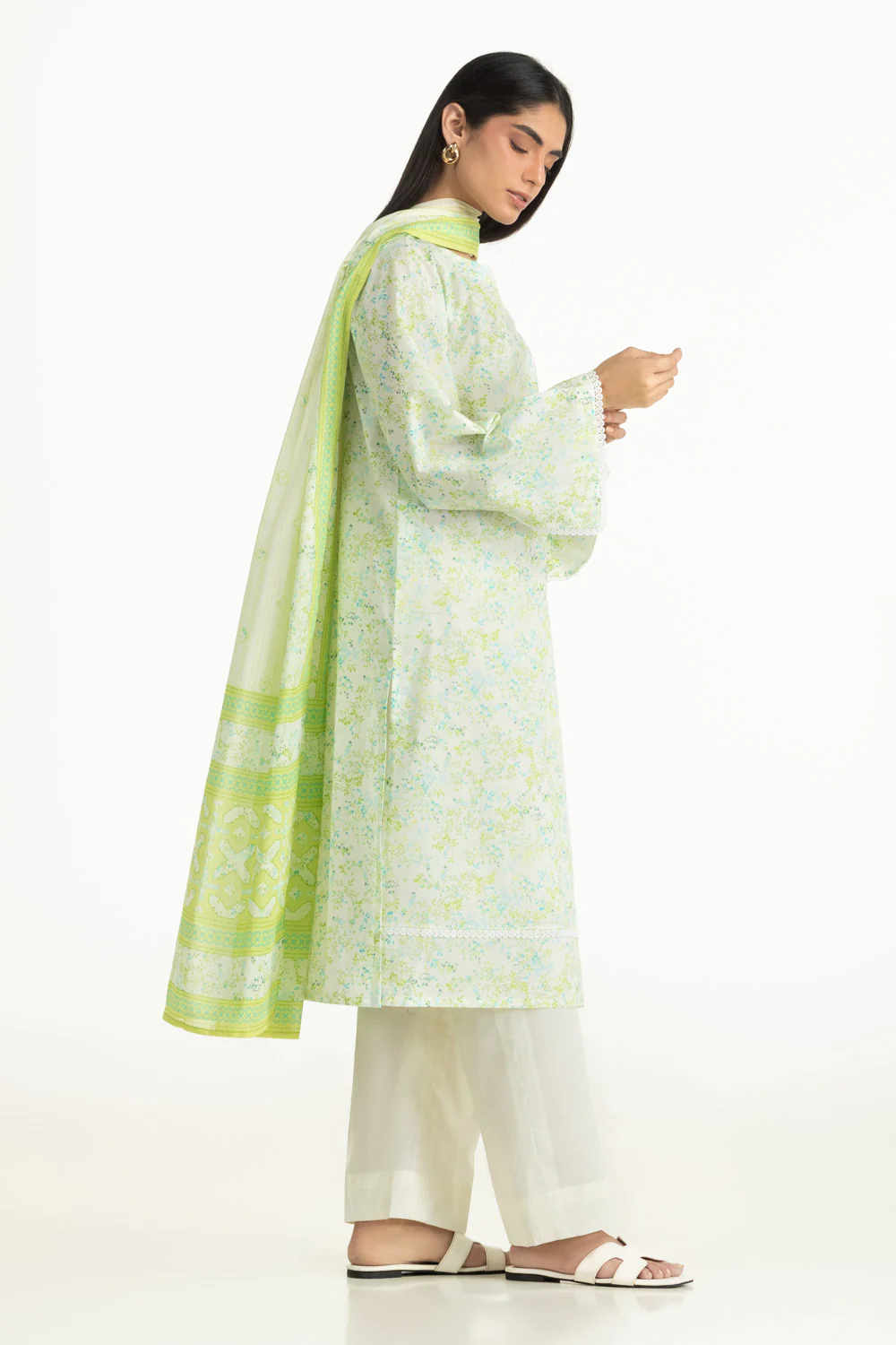 3PC Lawn Printed Suit - Image 4