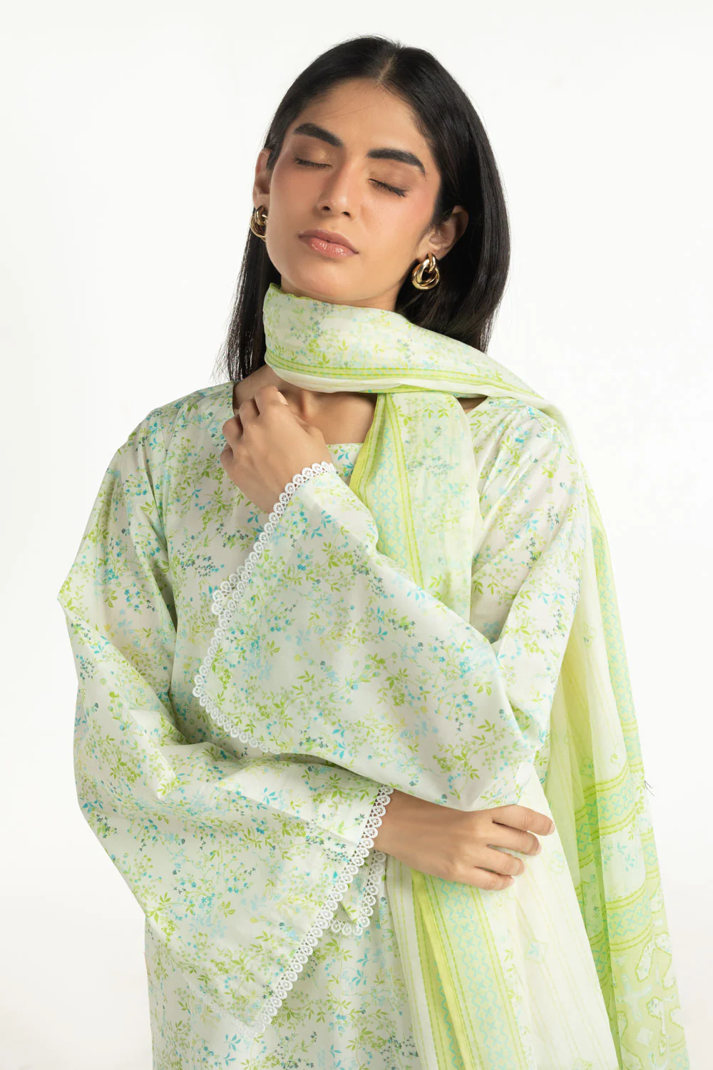 3PC Lawn Printed Suit - Image 5