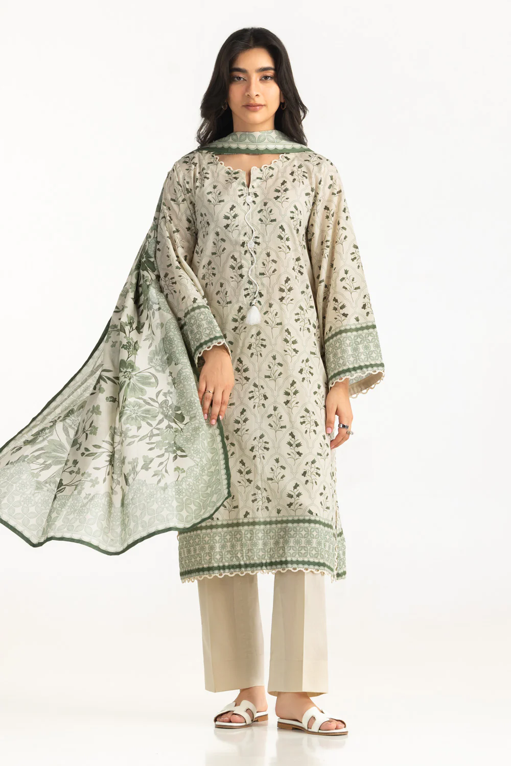 3PC Lawn Printed Suit - Image 3