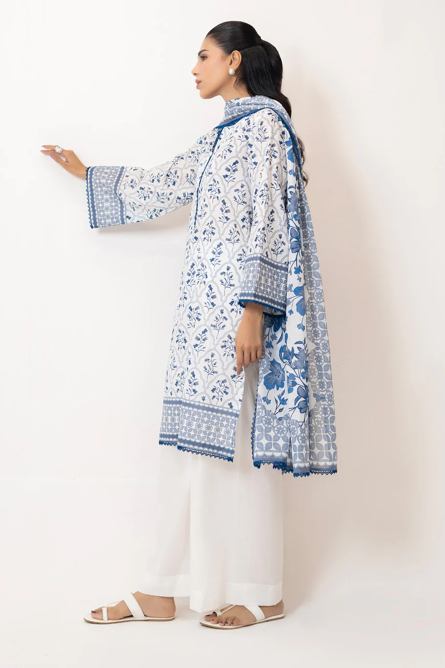3PC Lawn Printed Suit - Image 5