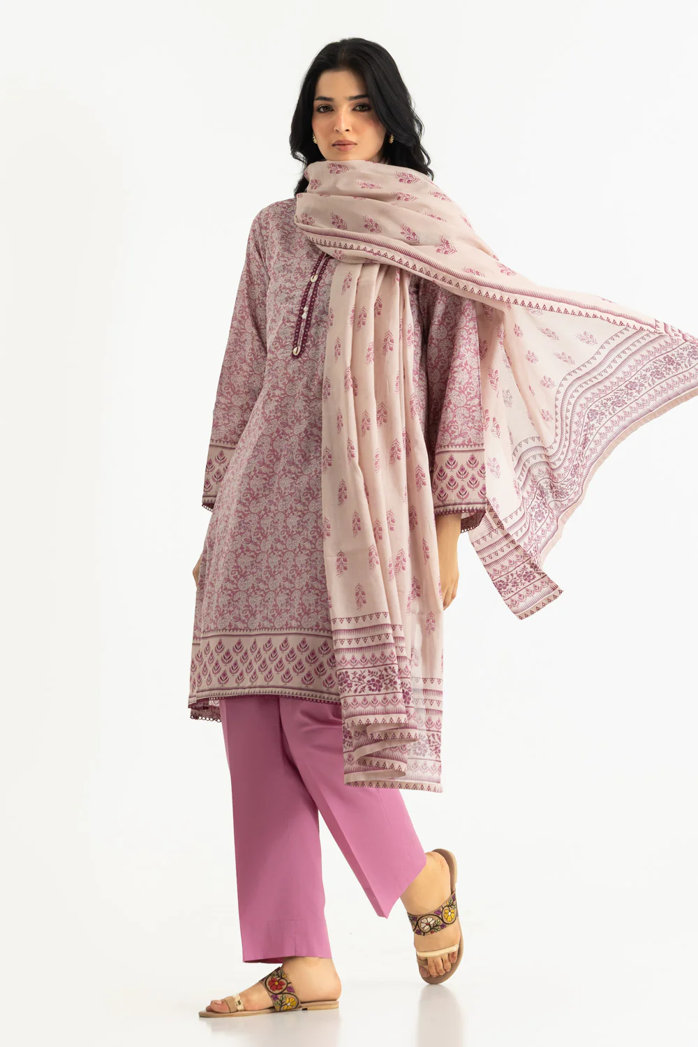 3PC Lawn Printed Suit - Image 5