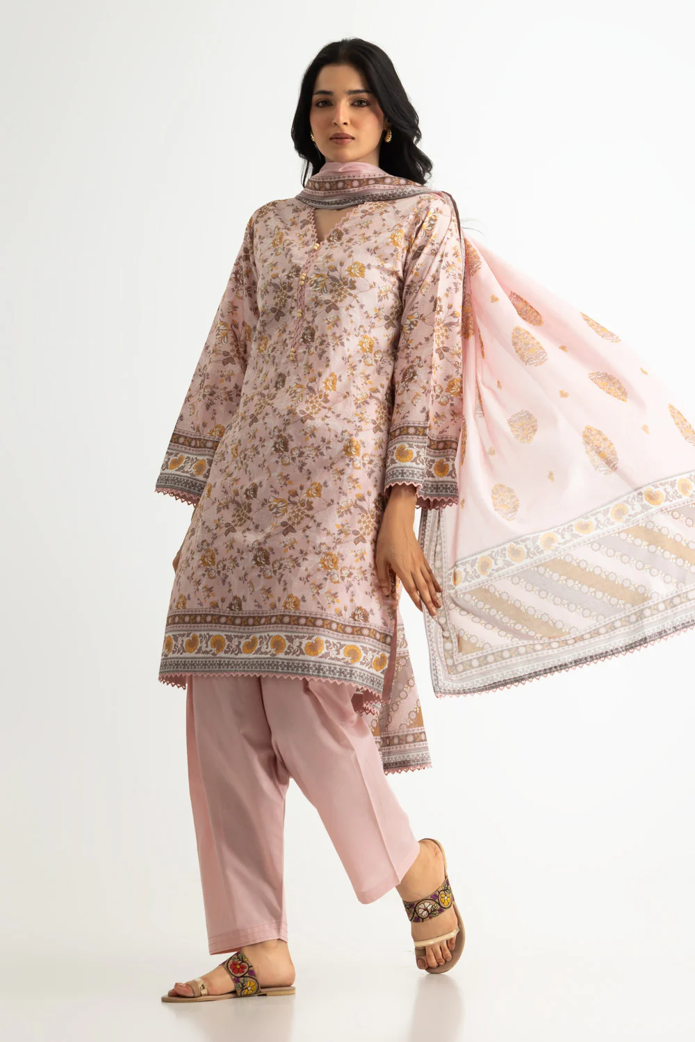 3PC Lawn Printed Suit - Image 5