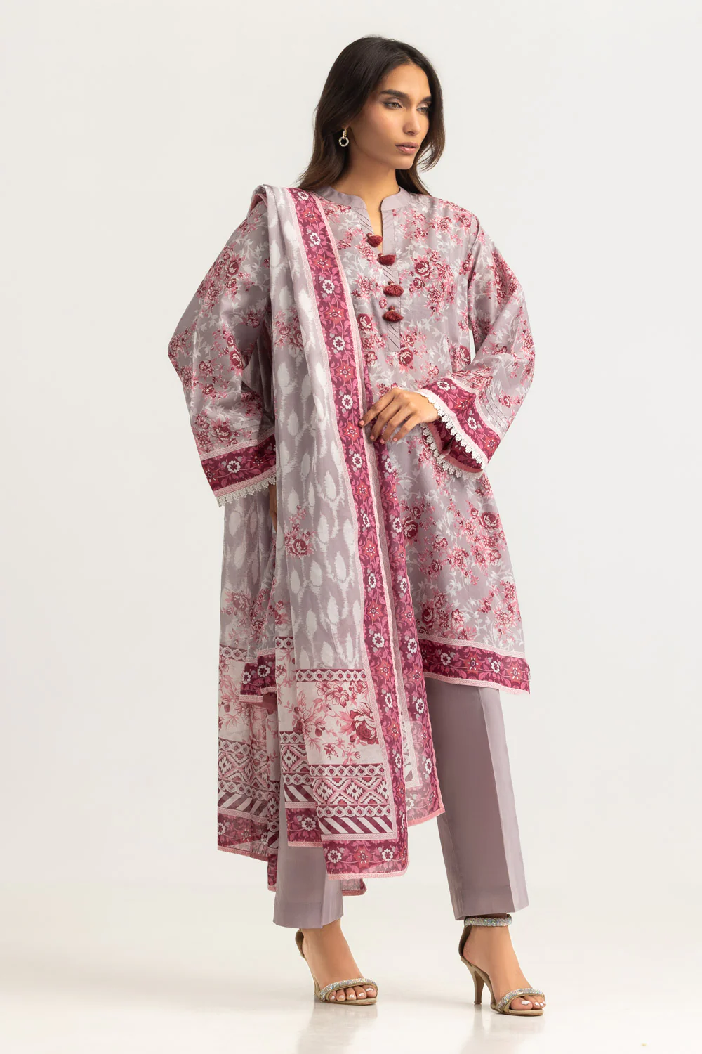 3PC Lawn Printed Suit - Image 3