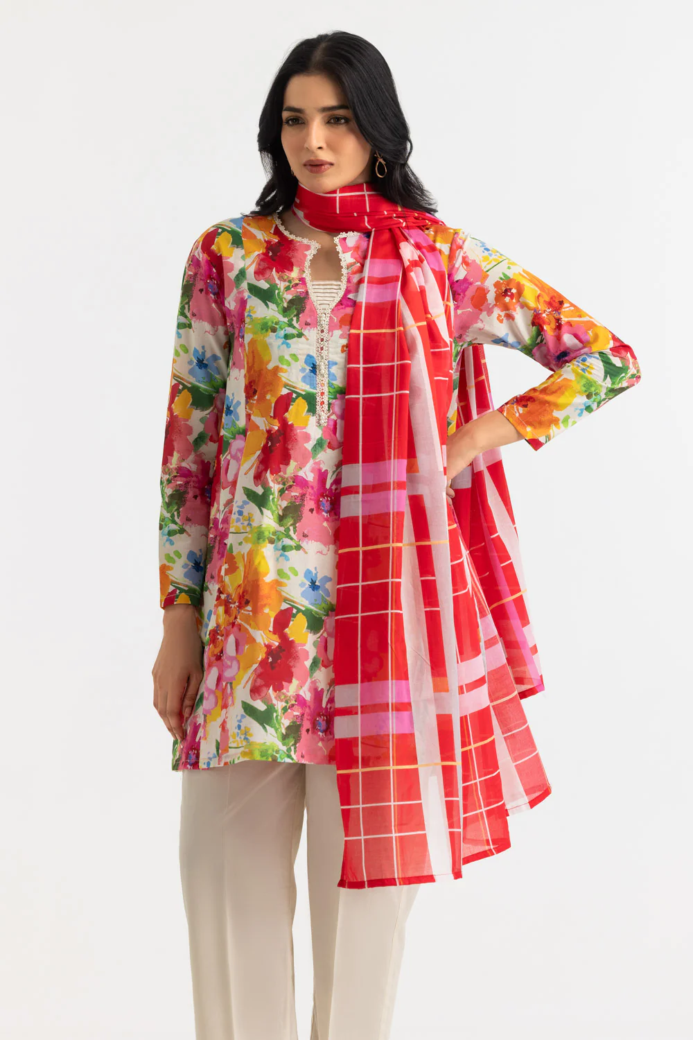 3PC Lawn Printed Suit - Image 4