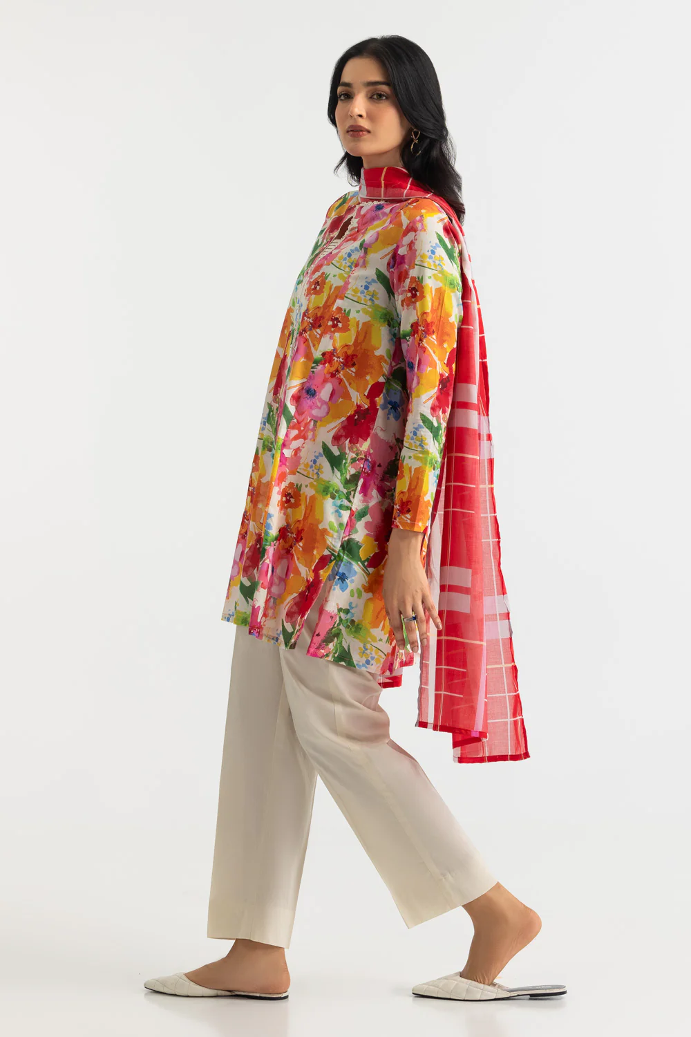 3PC Lawn Printed Suit - Image 5