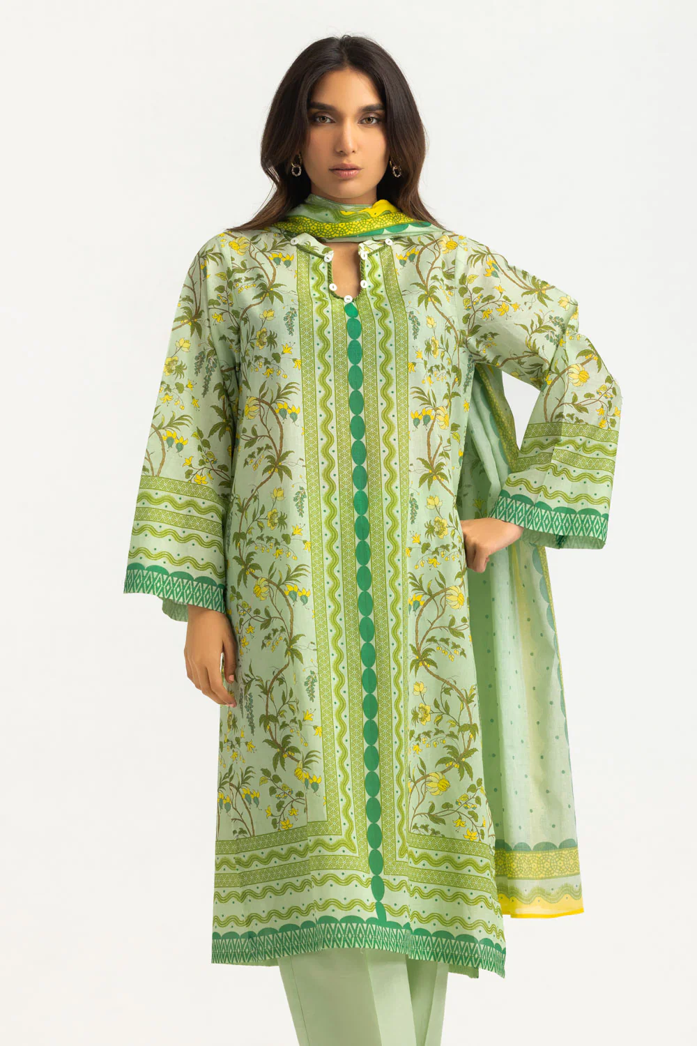 3PC Lawn Printed Suit - Image 3