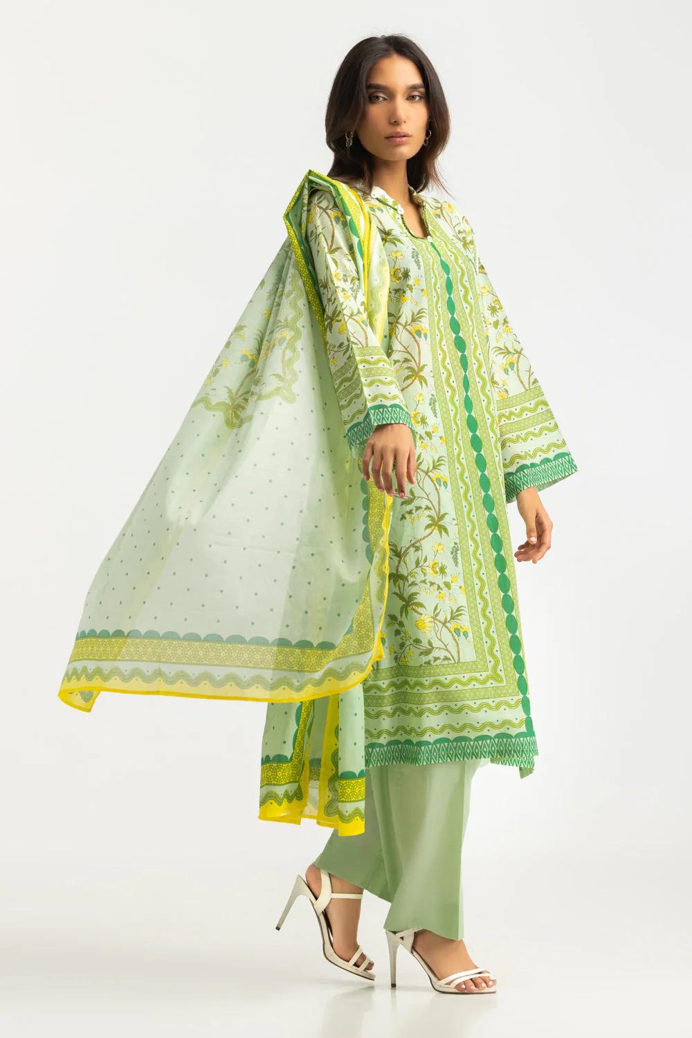 3PC Lawn Printed Suit - Image 5