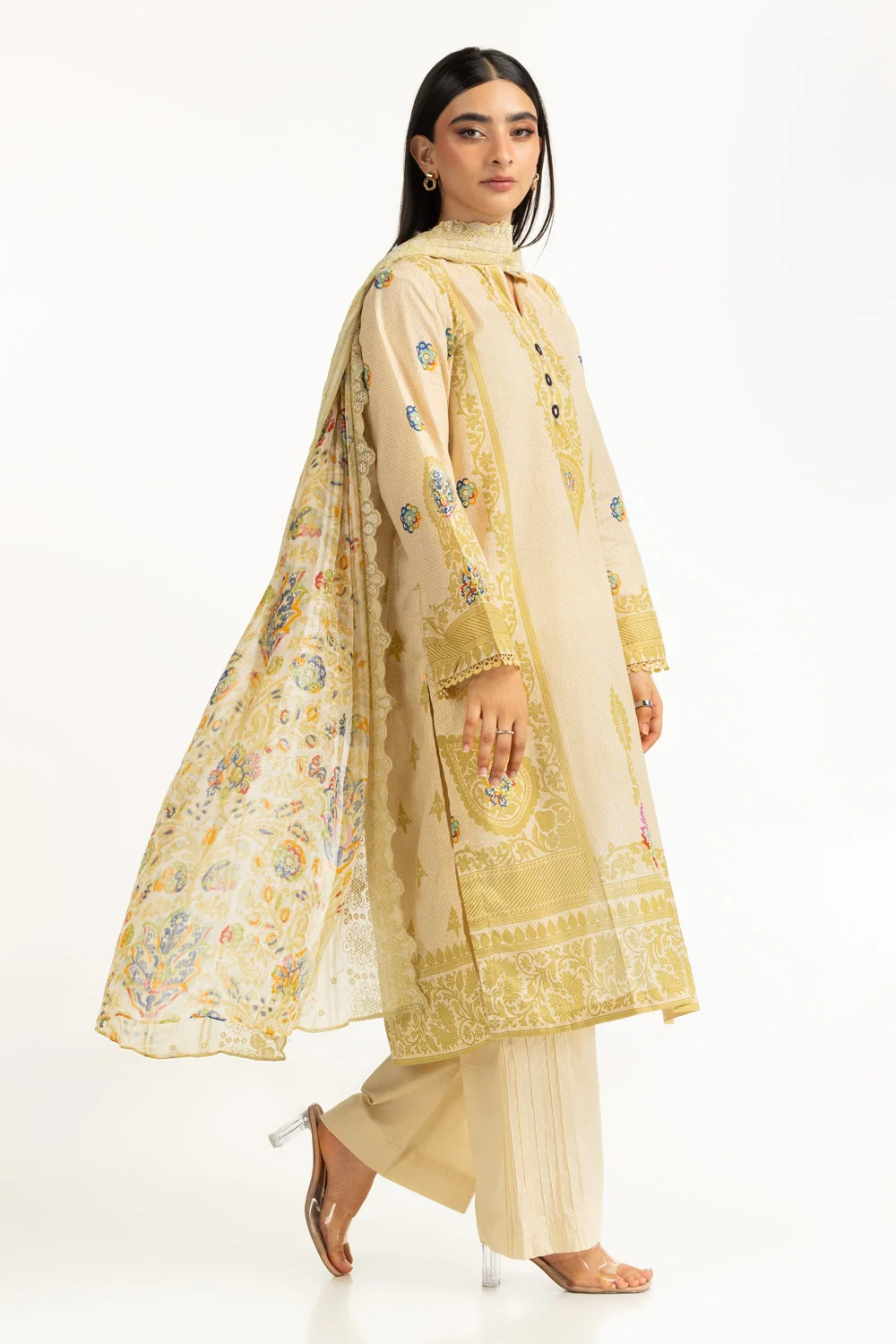 3Pc Lawn Printed Suit - Image 5
