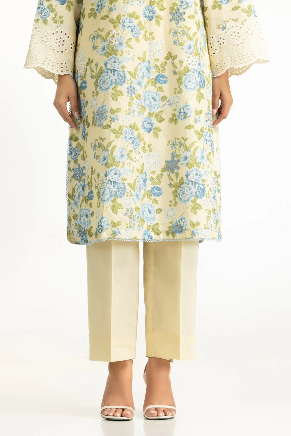 3PC Lawn Printed Suit With Embroidered - Image 7