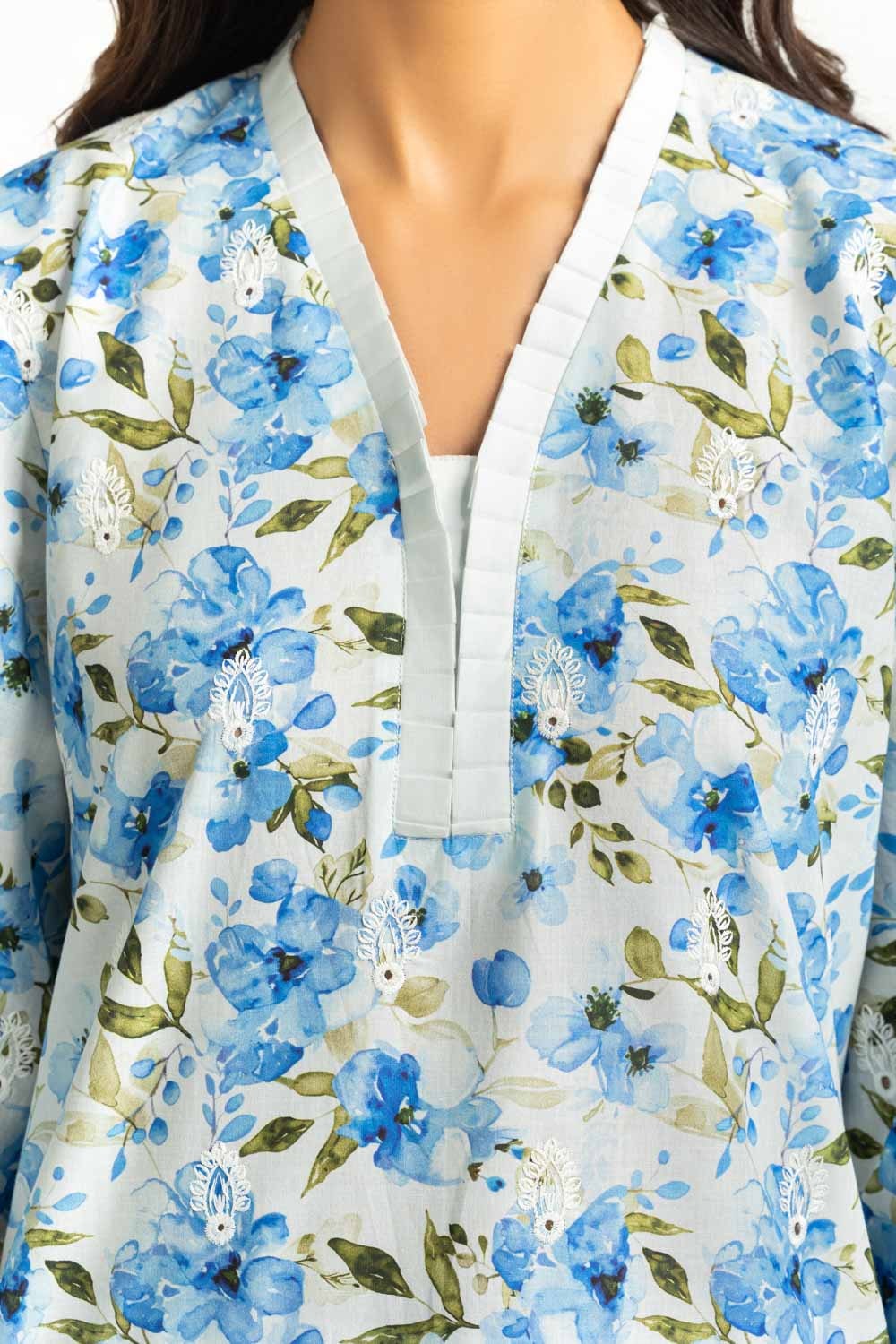 3PC Lawn Printed Suit with Embroidered - Image 2
