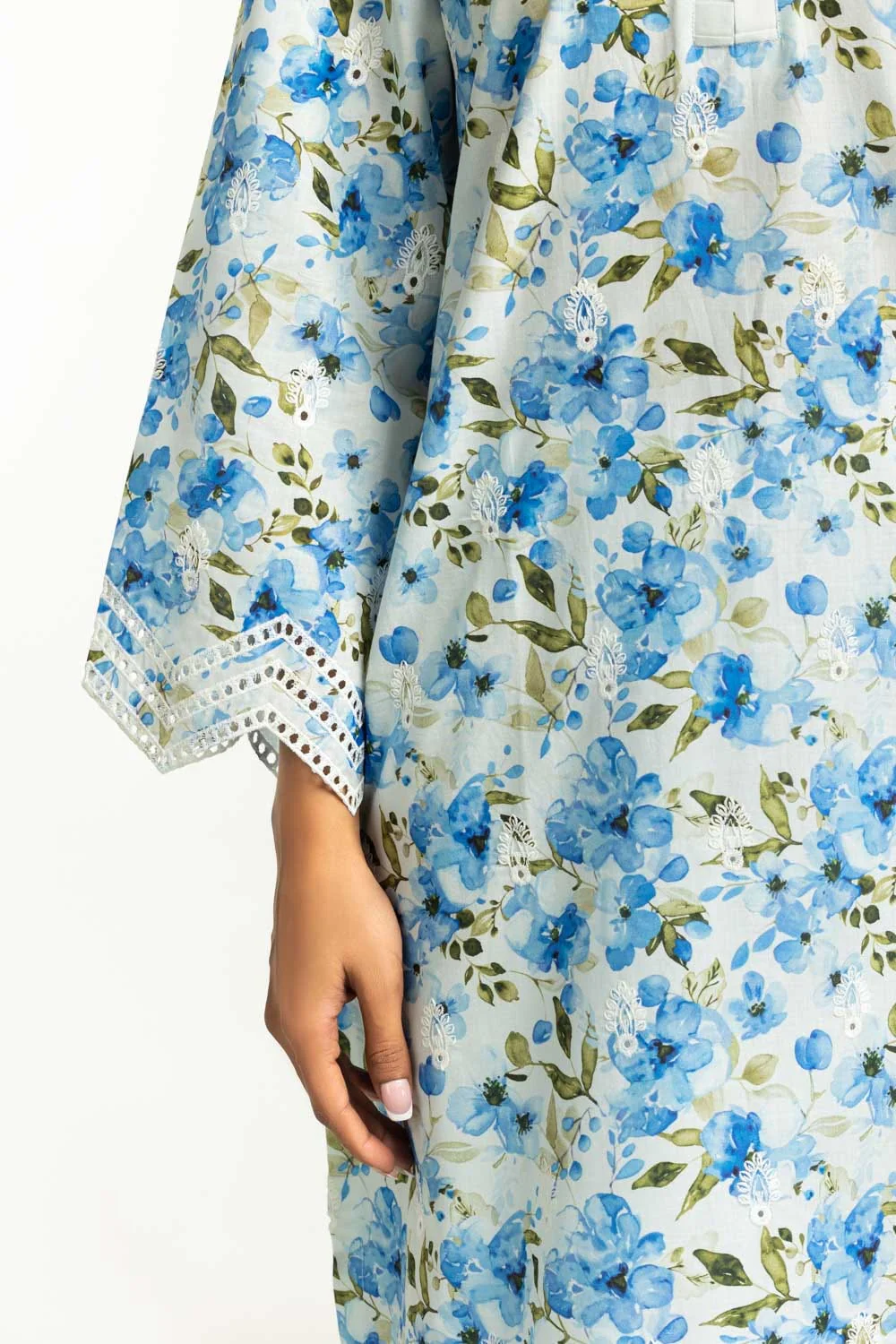 3PC Lawn Printed Suit with Embroidered - Image 4