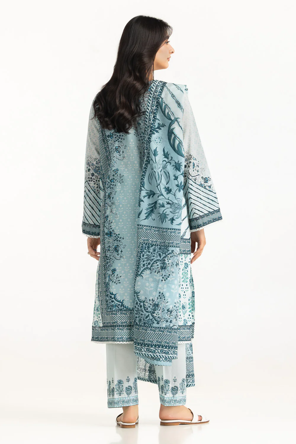 3PC Lawn Printed Suit With Embroidered Trouser - Image 5