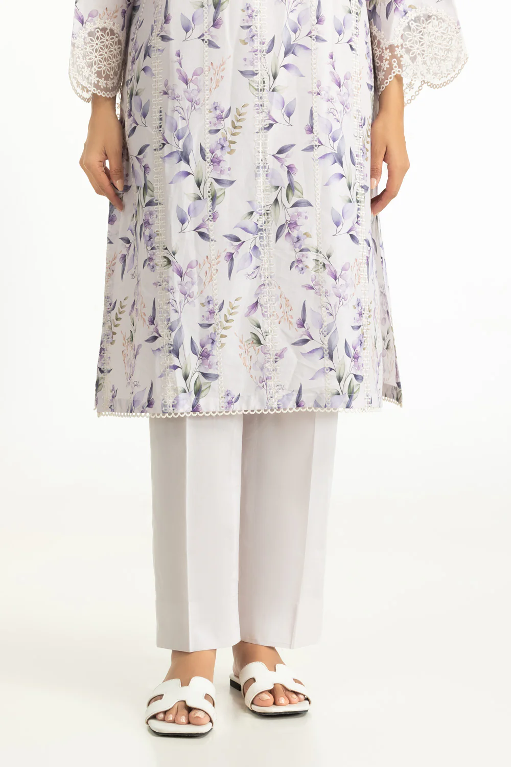 3PC Lawn Printed With Embroidered Suit - Image 7