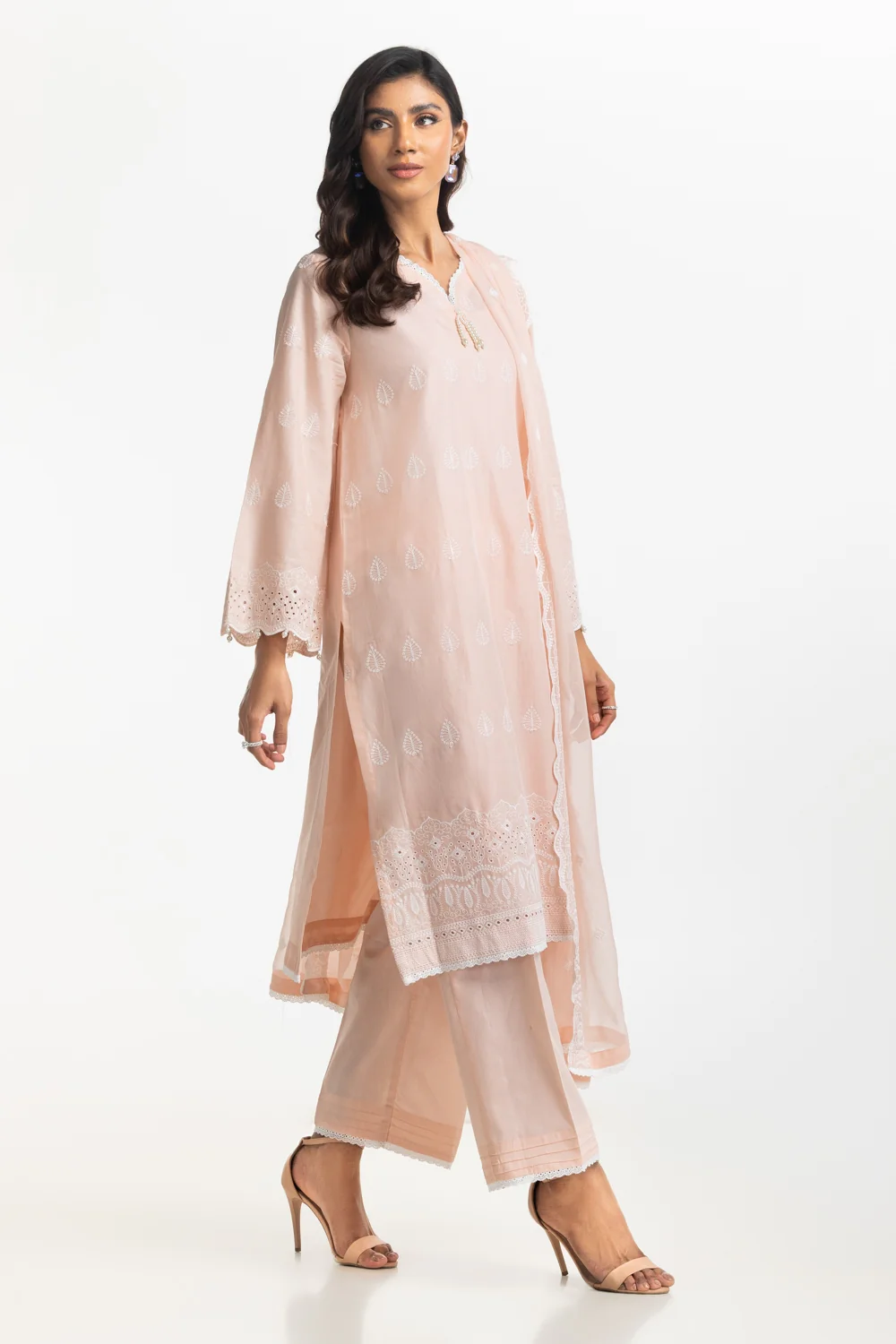 3PC Lawn Schiffli Embroidered Suit - Image 5