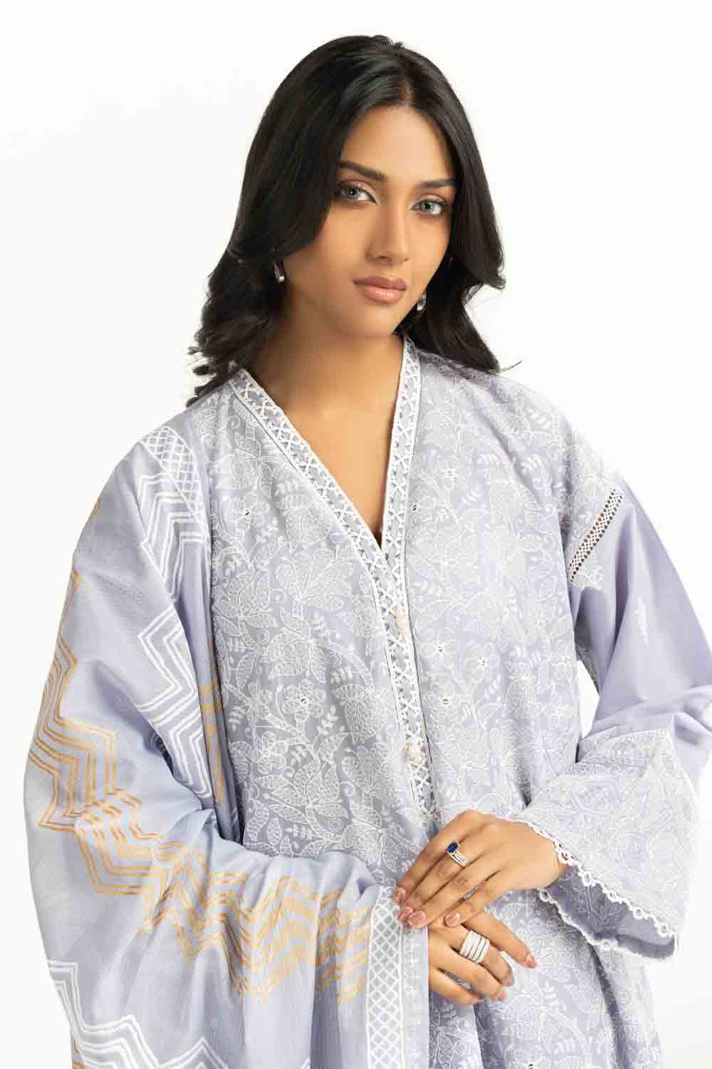 3PC Lawn Sequence Embroidered Suit - Image 5