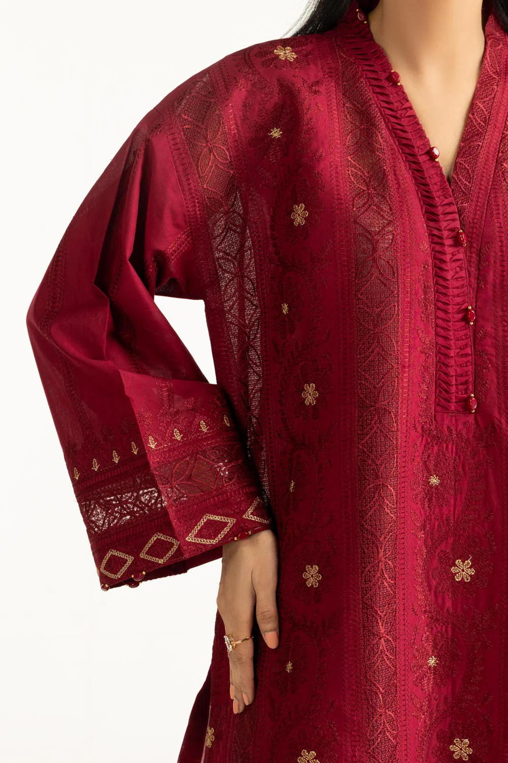 3PC Lawn Sequence Embroidered Suit - Image 5