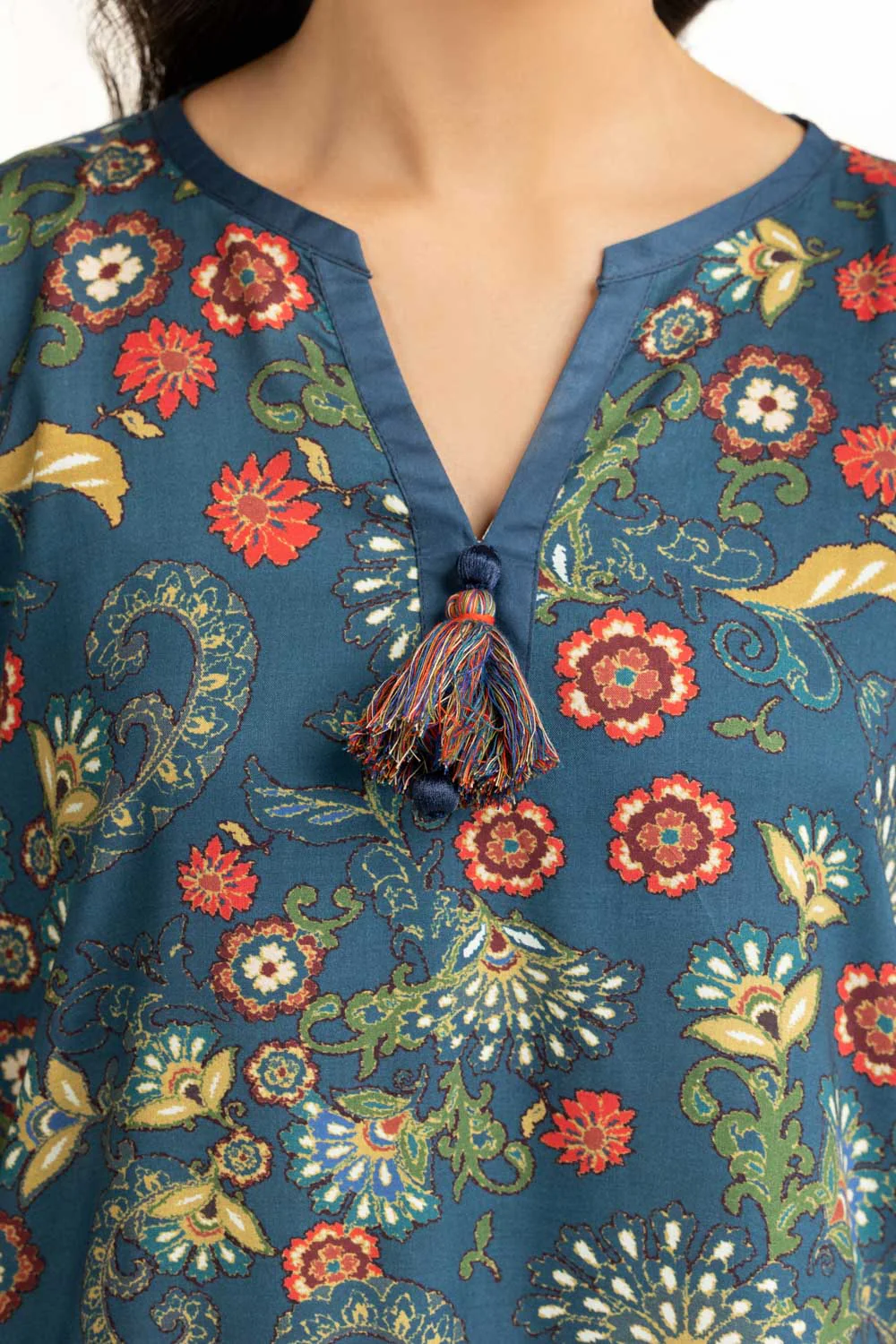 3PC Linen Printed Suit - Image 4