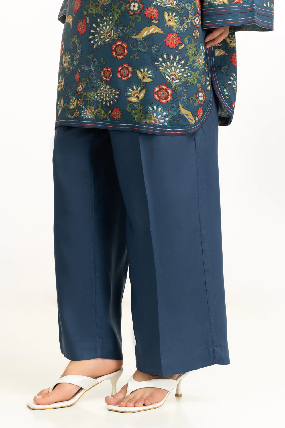 3PC Linen Printed Suit - Image 6