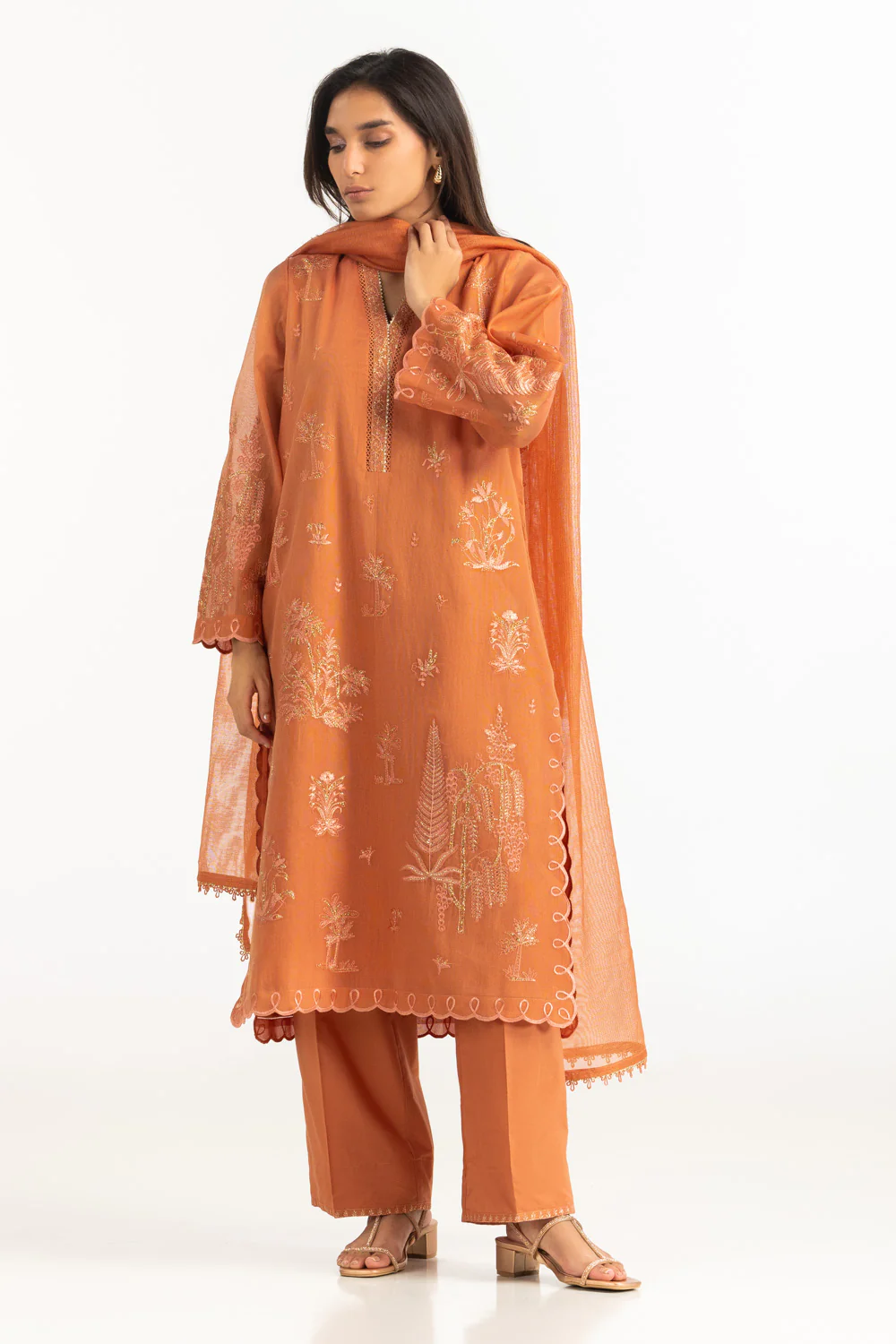3PC Masoori Embroidered Suit - Image 4
