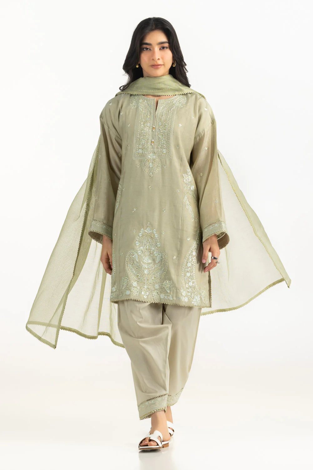 3PC Masoori Embroidered Suit - Image 3