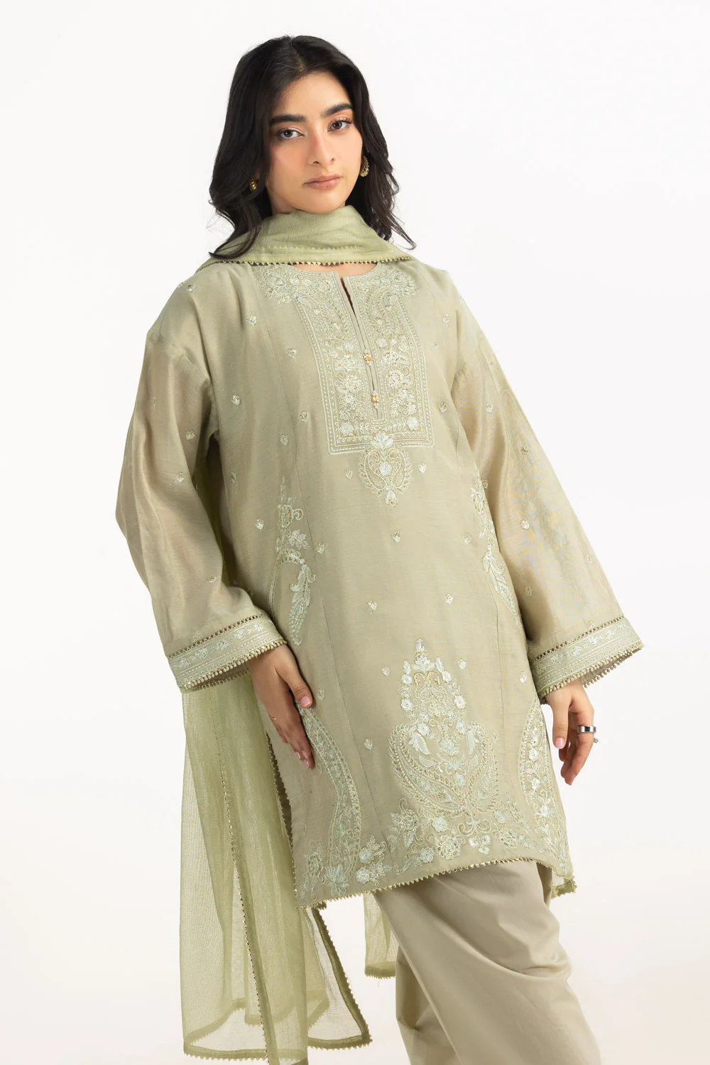 3PC Masoori Embroidered Suit - Image 5