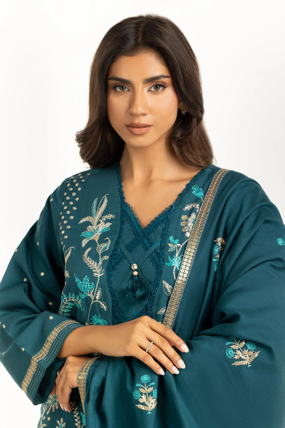 3PC Pashmina Embroidered Suit - Image 5