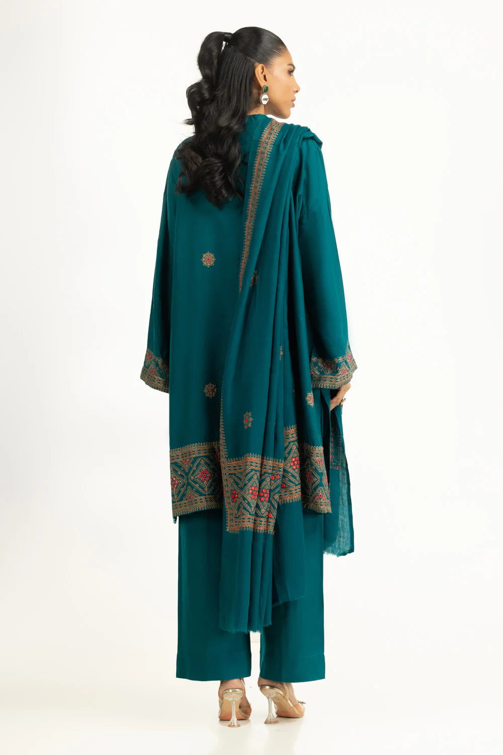 3PC Pashmina Embroidered Suit - Image 5