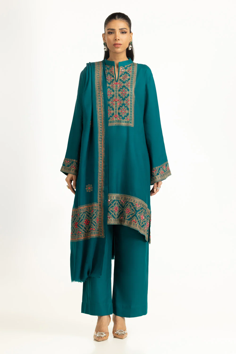 3PC Pashmina Embroidered Suit - Image 7