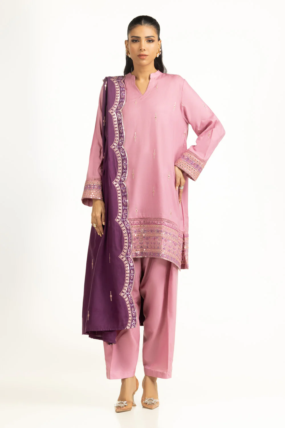 3PC Pashmina Embroidered Suit