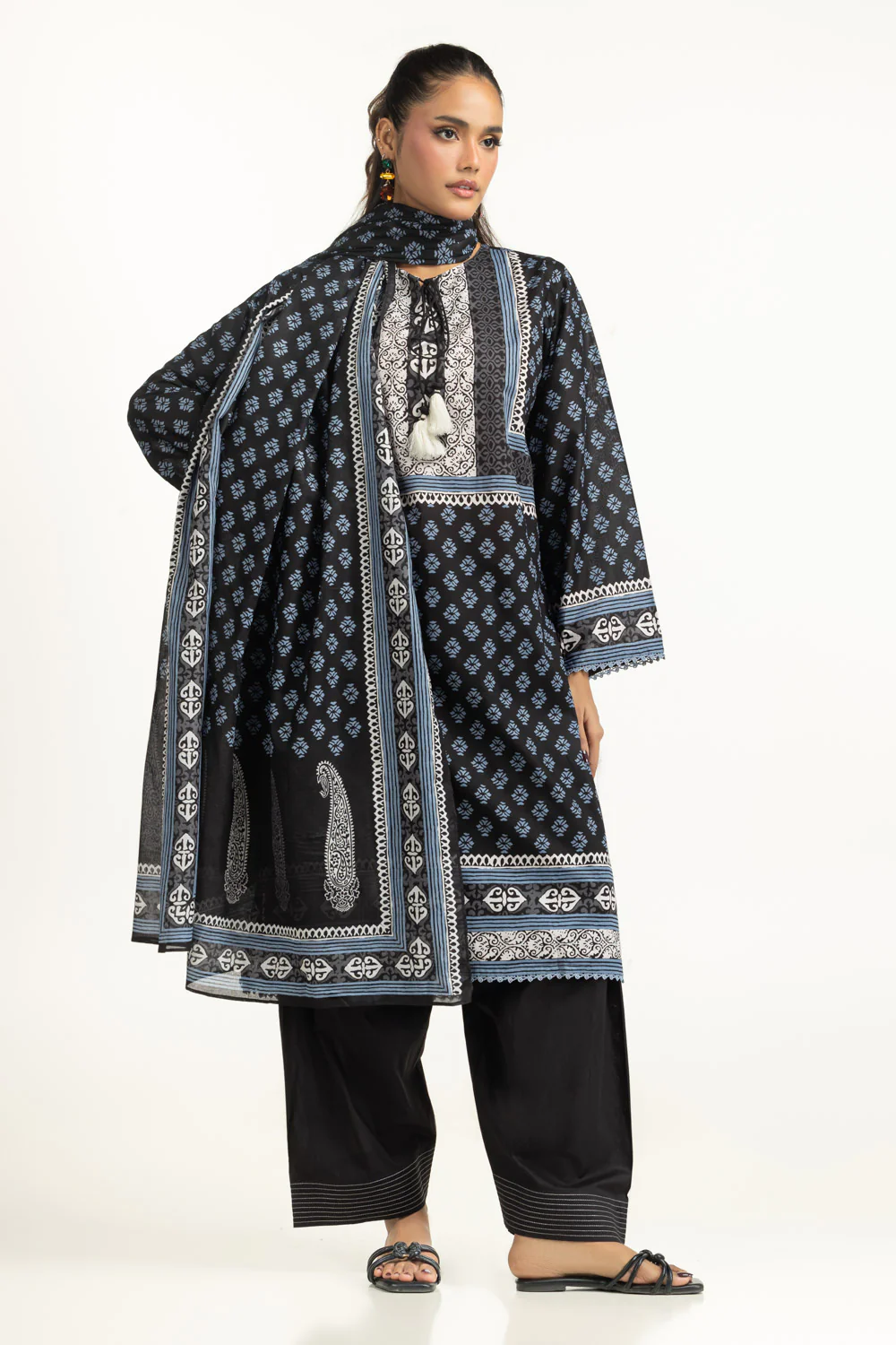 3PC Printed Lawn Suit