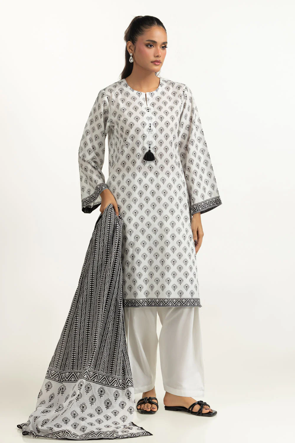 3PC Printed Lawn Suit - Image 4