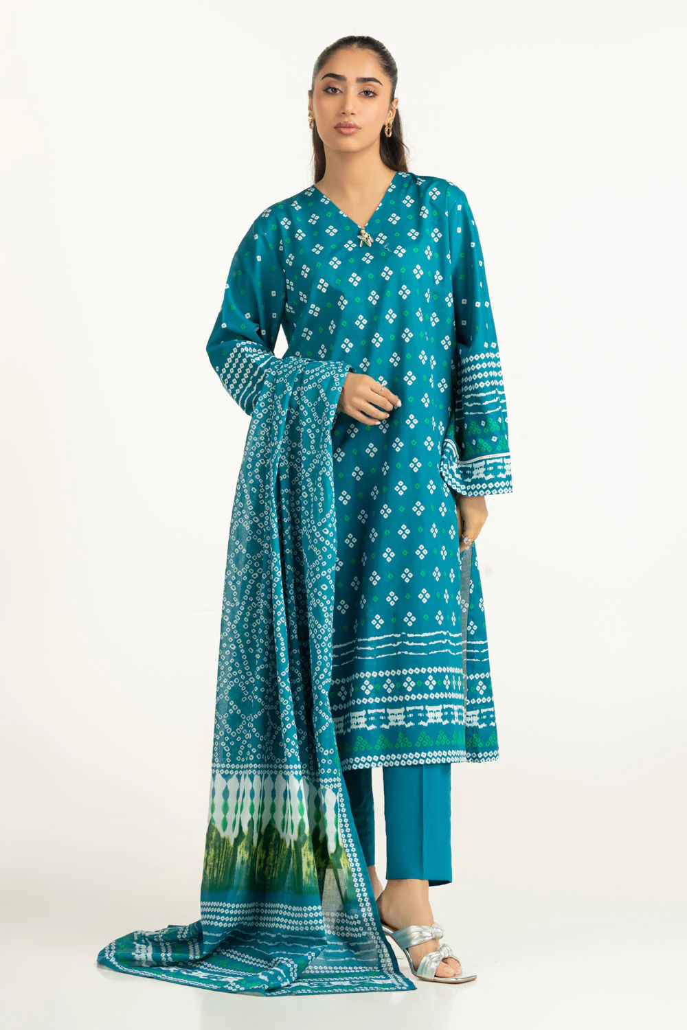 3PC Printed Lawn Suit - Image 3