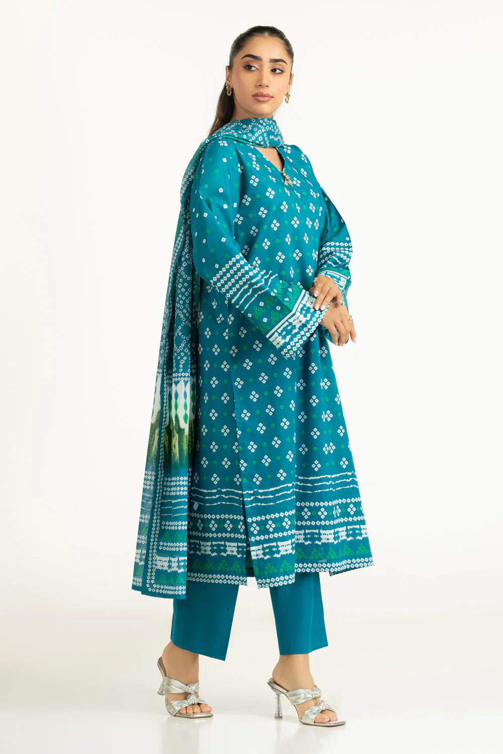 3PC Printed Lawn Suit - Image 4