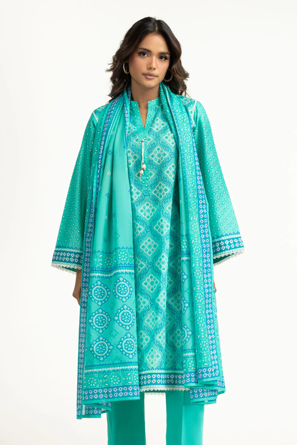 3PC Printed Lawn Suit - Image 3