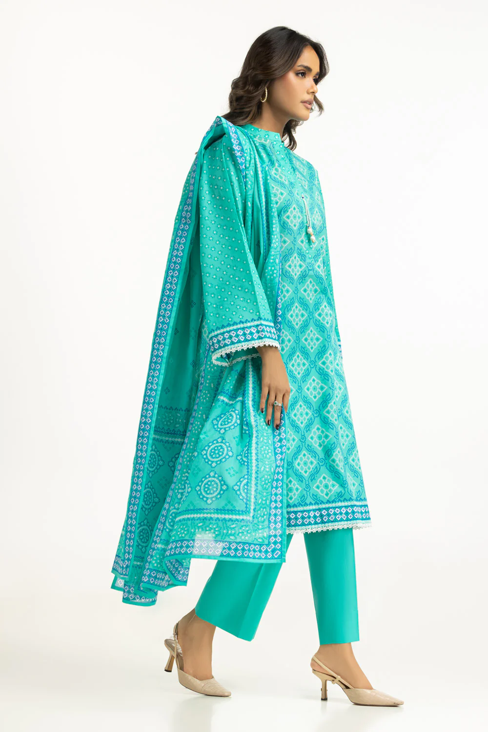 3PC Printed Lawn Suit - Image 4
