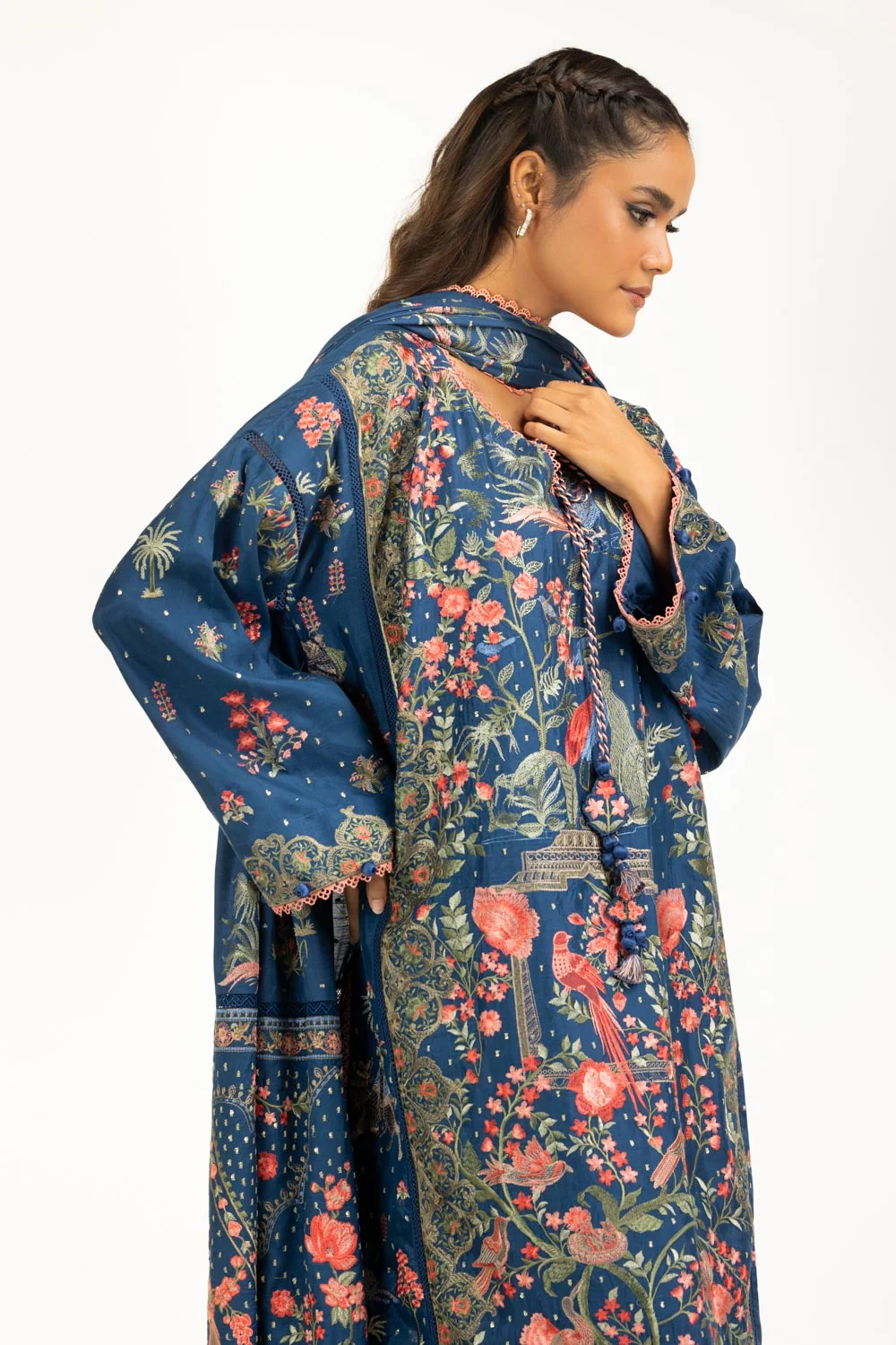 3PC Rawsilk Embroidered Suit - Image 3