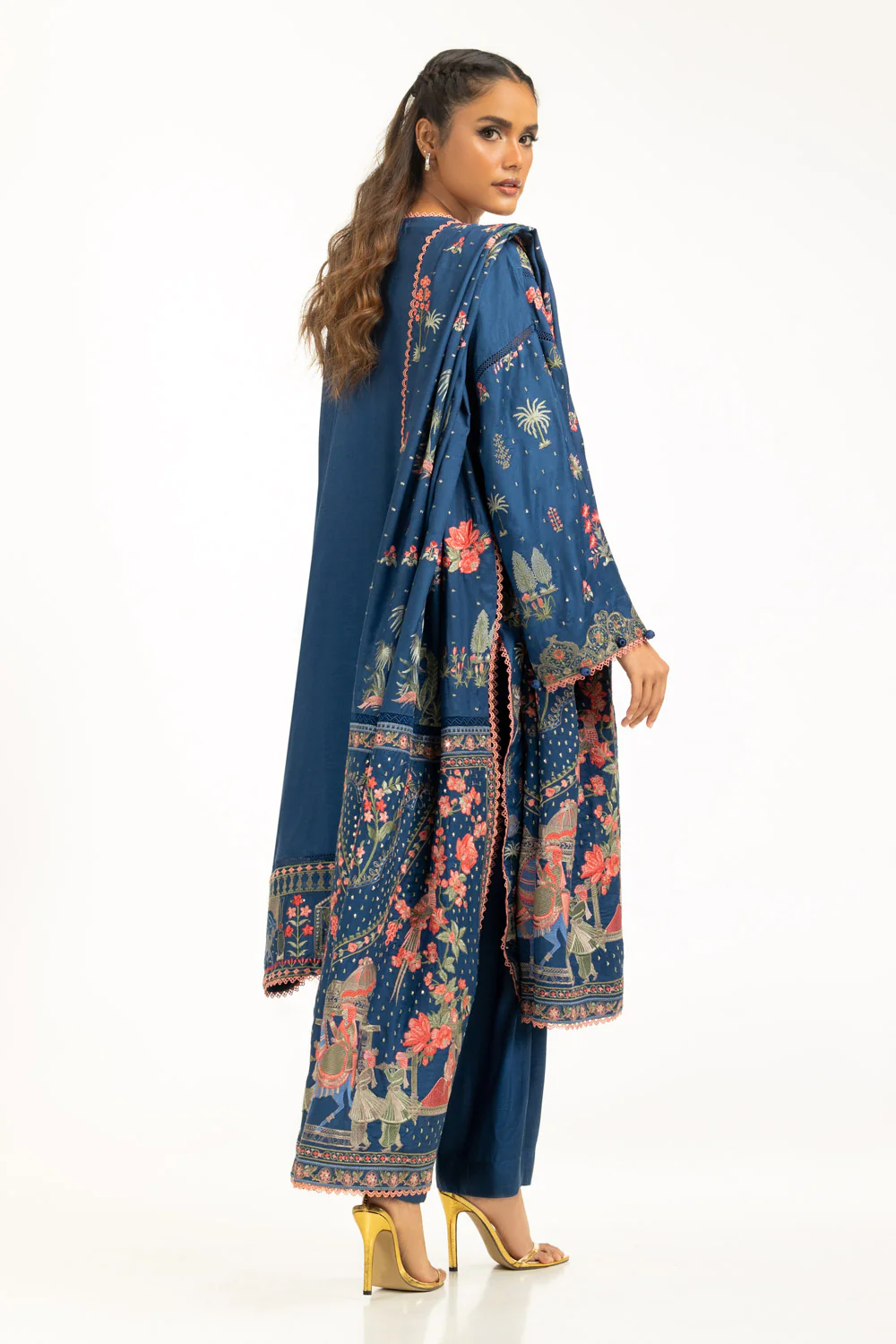3PC Rawsilk Embroidered Suit - Image 5