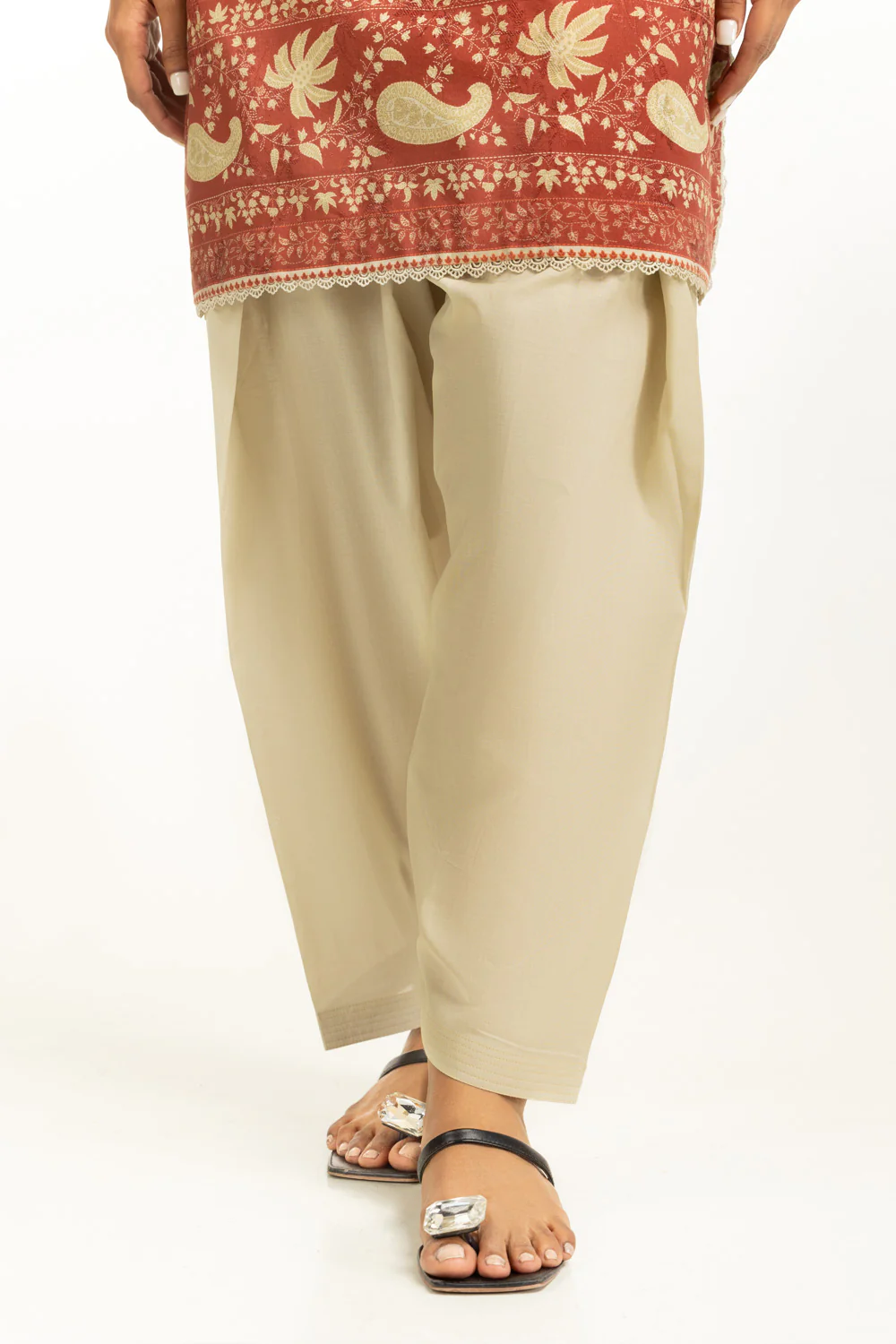 3PC Self Jacquard Printed Suit - Image 5