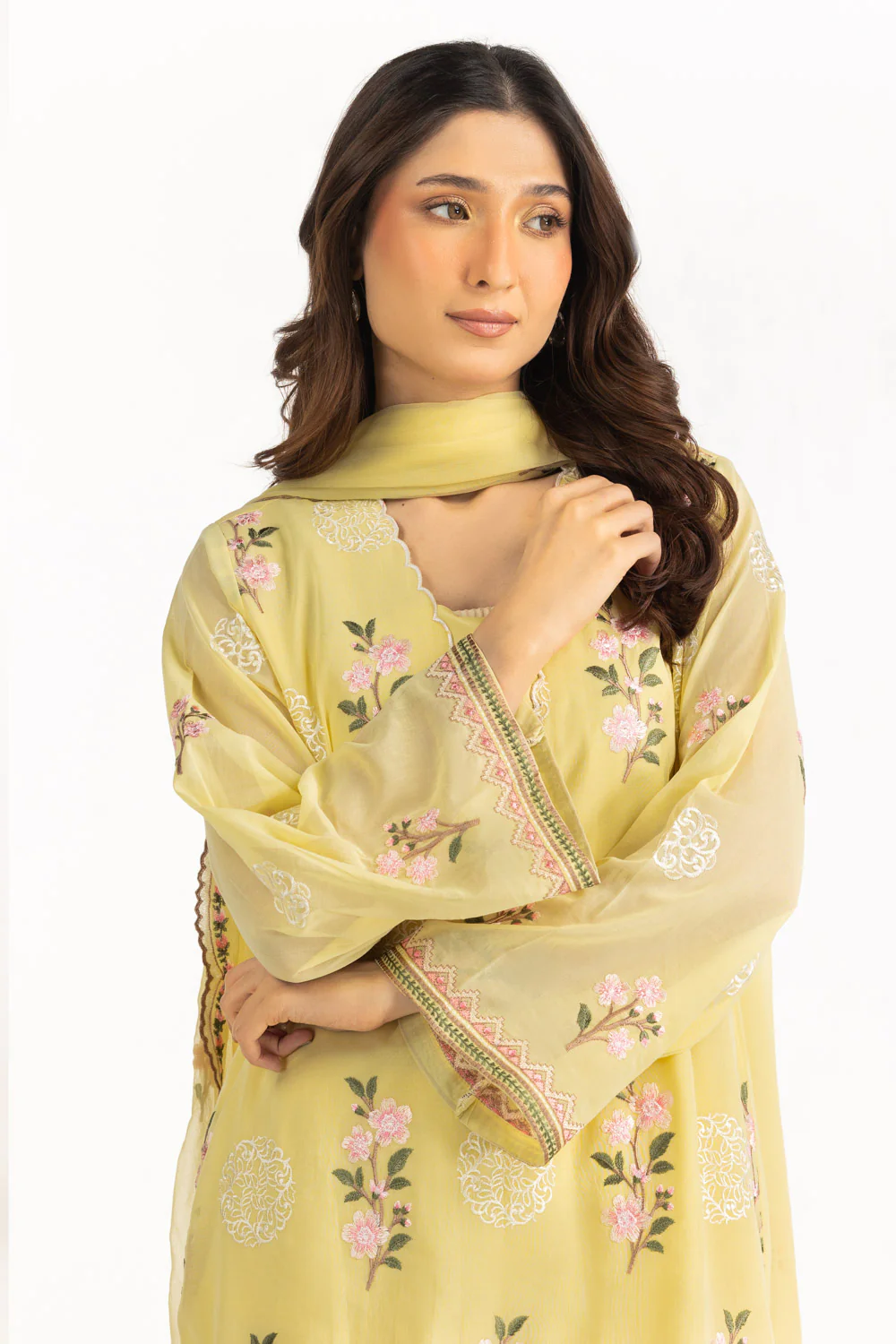 3PC Swiss Voile Embroidered Suit - Image 2